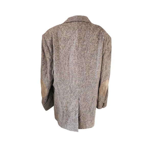 Options By Stafford Tweed Blazer Mens 46L Preppy Academia Black White Professor - Picture 3 of 8